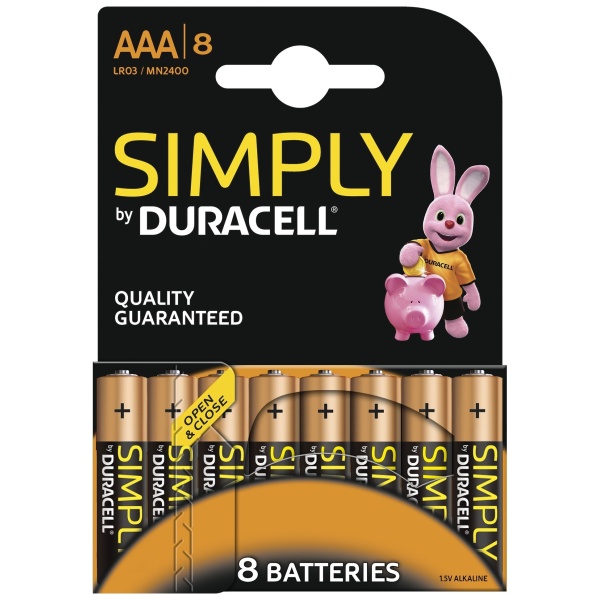 Set 8 Baterii R3 Duracell Simply